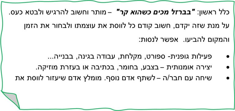 כלל כעס